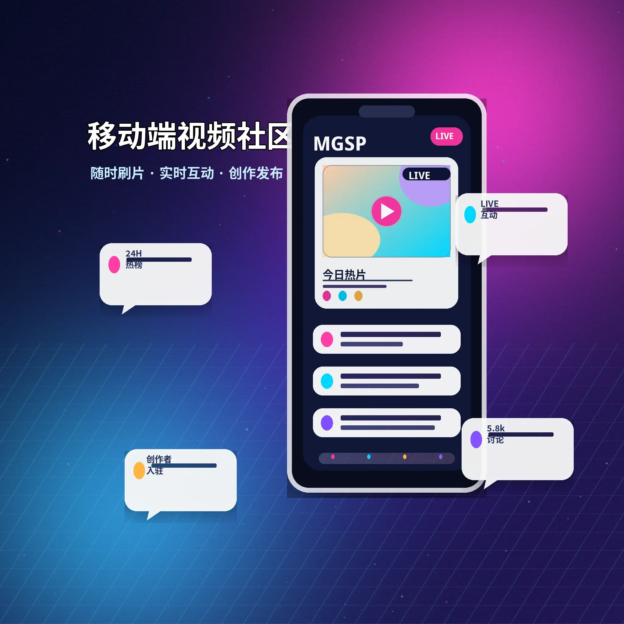 蘑菇视频APP内容与服务界面